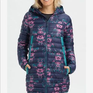 Women’s Burton long down jacket.